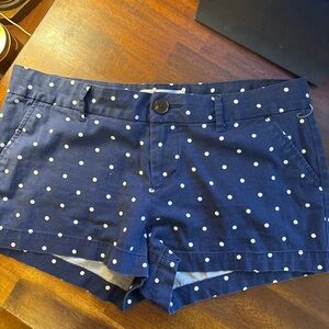 No Boundaries  Navy and White Polka Dot Shorts Size 11. Mid-Rise. NWOT.